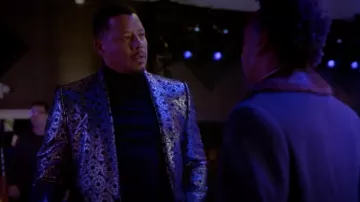 Dolce & Gabbana Métallique Jacquard Costume porté par Lucious Lyon (Terrence Howard) comme on le voit dans l'Empire S05E09