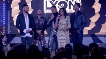 John Varvatos Froissé du Cuir Blazer Veste portée par Andre Lyon (Trai Byers) comme on le voit dans l'Empire S05E09