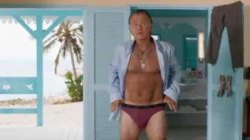 The slip Dim printed as worn by Jean-Paul Cisse (Franck Dubosc) in All Inclusive