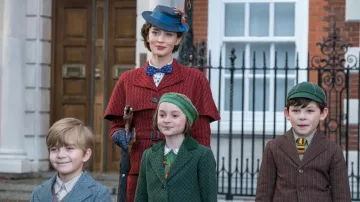 Blue bow tie worn by Mary Poppins (Emily Blunt) in Mary Poppins Returns