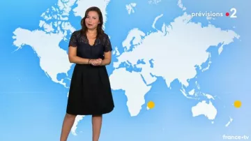 The black Dress two materials lace Anaïs Baydemir in Weather 2 of the 03/12/2018