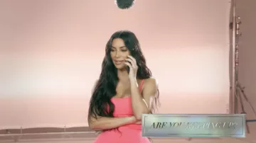 Chanel Iso Vintage Hot Pink Bodysuit worn by Kim Kardashian West in Keeping Up with the Kardashians S15E16