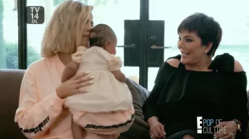 Yeezy Printed Sleeve Sweatshirt worn by Khloé Kardashian in Keeping Up with the Kardashians S15E16