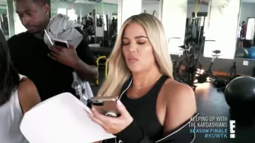Good American Satin Zip Track Jacket worn by Herself (Khloé Kardashian) as seen in Keeping Up with the Kardashians S15E16