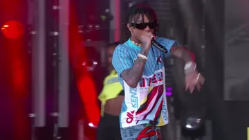 Hyper Kenzo T-shirt worn by Swae Lee in Powerglide (Jimmy Kimmel Live!/2018)