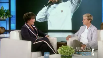 Gucci Side Stripe Stretch Cady Crop Flare Pants worn by Kris Jenner in Keeping Up with the Kardashians S15E16