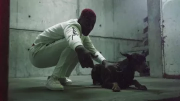 The white pants tracksuit Royce in the movie clip Evil of Brvmsoo