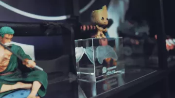 The Funko Pop Groot in the video "GOTAGA SETUP 2018 - Part 1 : My Office !" Gotaga