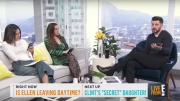 BLANKNYC Wide Leg Crop Jeans usados por Erin Lim en E! Noticias - Live From E!