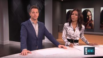 Ganni Handkerchief Hem Shirt Dress worn by Zuri Hall on E! News