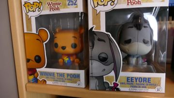 The figurine Funko Pop Eeyore in the video "MY ENTIRE COLLECTION OF FUNKO POP !!"
