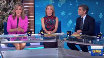 Reiss Clarisse Imprimé Col Haut Haut porté par Amy Robach sur Good Morning America