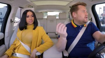 Maintenant, je suis Un Boss Veste portée par le Cardi B en Covoiturage de Karaoké avec James Corben