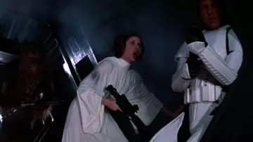 La réplica del vestido blanco que lució Leia Organa (Carrie Fisher) en Star Wars IV: Una nueva esperanza