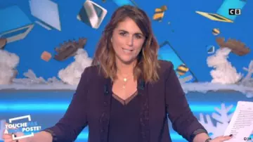 La veste noire Etam de Valérie Bénaïm dans Touche pas à mon poste le 14.12.2018