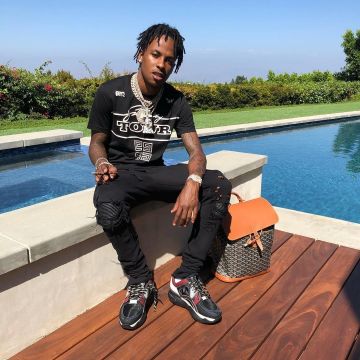 Amiri MX1 Pantalones de chándal usados por Rich The Kid en su cuenta de Instagram @richthekid