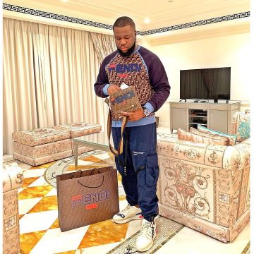 Off-White Cargo Pants worn by Ray Hushpuppi on his Instagram account @hushpuppi