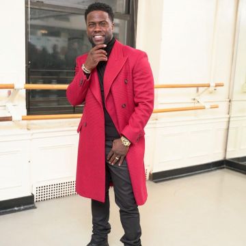 Paul Smith Double Breasted Long Coat usado por Kevin Hart en su cuenta de Instagram @kevinhart4real