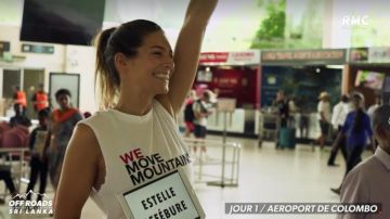 The t-shirt The North Face 'We Move Mountains' of Laury Thilleman in Off Roads, the routes of the extreme
