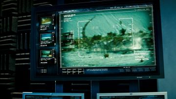 Sharp TV Monitor 40 inch used by Defense Secretary John Keller (Jon Voight) in Transformers