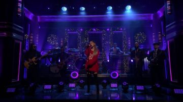 Thigh High Boots worn by Ariana Grande performing Imagine during The Tonight Show STARRING Jimmy Fallon