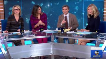 Reiss Sassy Métallique Robe en Tricot porté par Amy Robach dans Good Morning America Déc. 19, 2018