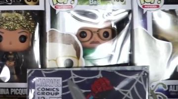 The Figurine Pop of Walter White in the YouTube video, "ALL OUR POP FUNKO !"