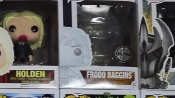The Figurine FunKo Pop of Frodo Baggins in the YouTube video, "ALL OUR POP FUNKO !"