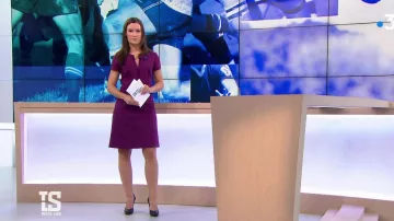 The purple dress Flora Marechal in All the sports of November 2018