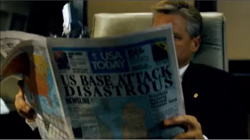USA Today Newspaper read by Air Force Major General (Craig Barnett) in Transformers