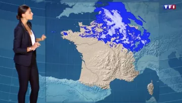 The blue blazer worn by Tatiana Silva in Weather TF1 23/12/2018 to 12.50