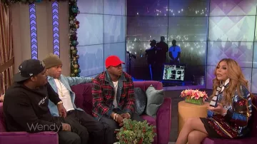 Tommy Hilfiger Sequined Rugby Stripe Dress worn by Wendy Williams in The Wendy Williams Show