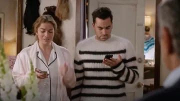 AllSaints Black Breton Crew Sweater worn by David Rose (Dan Levy) in Schitt's Creek S04E05