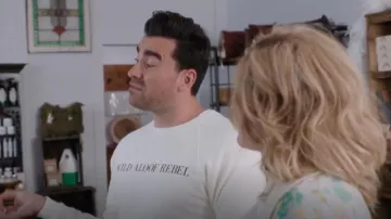 Wild Aloof Rebel Long Sleeve Crewneck worn by David Rose (Dan Levy) in Schitt's Creek S04E10