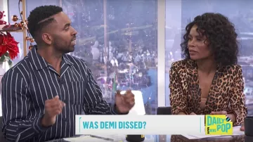 Lucy Paris Nahla Leopard Print Blazer usado por Zuri Hall en E! Noticias - Daily Pop