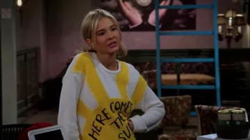 Alice + Olivia Leena Here Comes the Sun Knit Sweater worn by Alexa Mendoza (Paris Berelc) as seen in Alexa & Katie S02E10