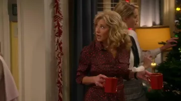 Leopard Print Maxi Shirt Dress worn by Vanessa Baxter (Nancy Travis) in Last Man Standing (S07E09)
