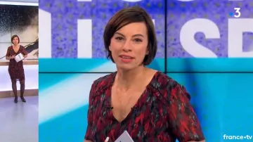 El vestido estampado de Céline Rousseaux en Tout le sport del 28/12/2018