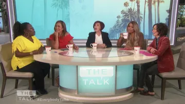 Eloquii Tie Sleeve Yellow Top worn by Sheryl Underwood on The Talk Jan. 03, 2019