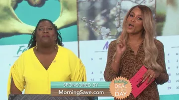 L'Agence Silk Stella Cheetah Shirtdress worn by Eve on The Talk Jan. 03, 2019