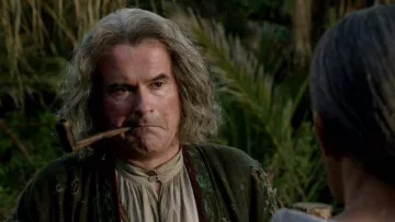 Tubo de madera del Padre Fogden (Nick Fletcher) visto en Outlander S03E11