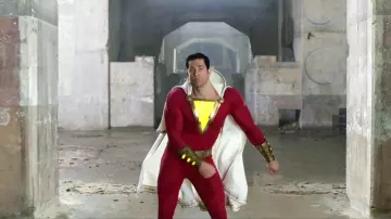 Shazam's (Zachary Levi) costume as seen in Shazam!