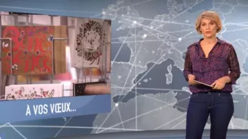 La Chemise en voile imprimé de Laurie Milliat-Desorgher dans Le 12:45 de M6 du 28/12/2018