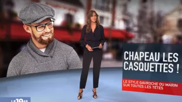 The Combi pants black crepe envers satin Ophelia Miller in The 19:45 M6 of the 24/12/2018