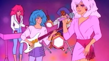 The earrings led in the shape of a star of Jem (Samantha Newark) in Jem and the Holograms