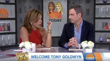 Julia Jordan Halter Neck Red Jumpsuit worn by Hoda Kotb on Today Jan 4, 2019