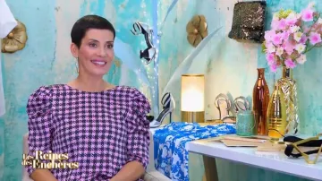 La blouse imprimée de Cristina Córdula dans Les reines des enchères du 07/01/2019