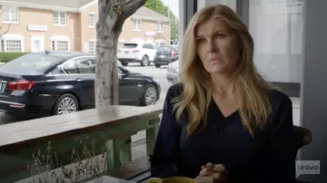Kobi Halperin Carlena Silk Blouse w/ Merino Wool worn by Debra Newell (Connie Britton) in Dirty John S01E07