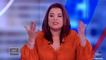 Kobi Halperin Angie Orange Chemisier porté par Ana Navarro sur La Vue