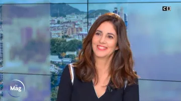 La robe noire de Caroline Munoz dans William à midi du 20/12/2018